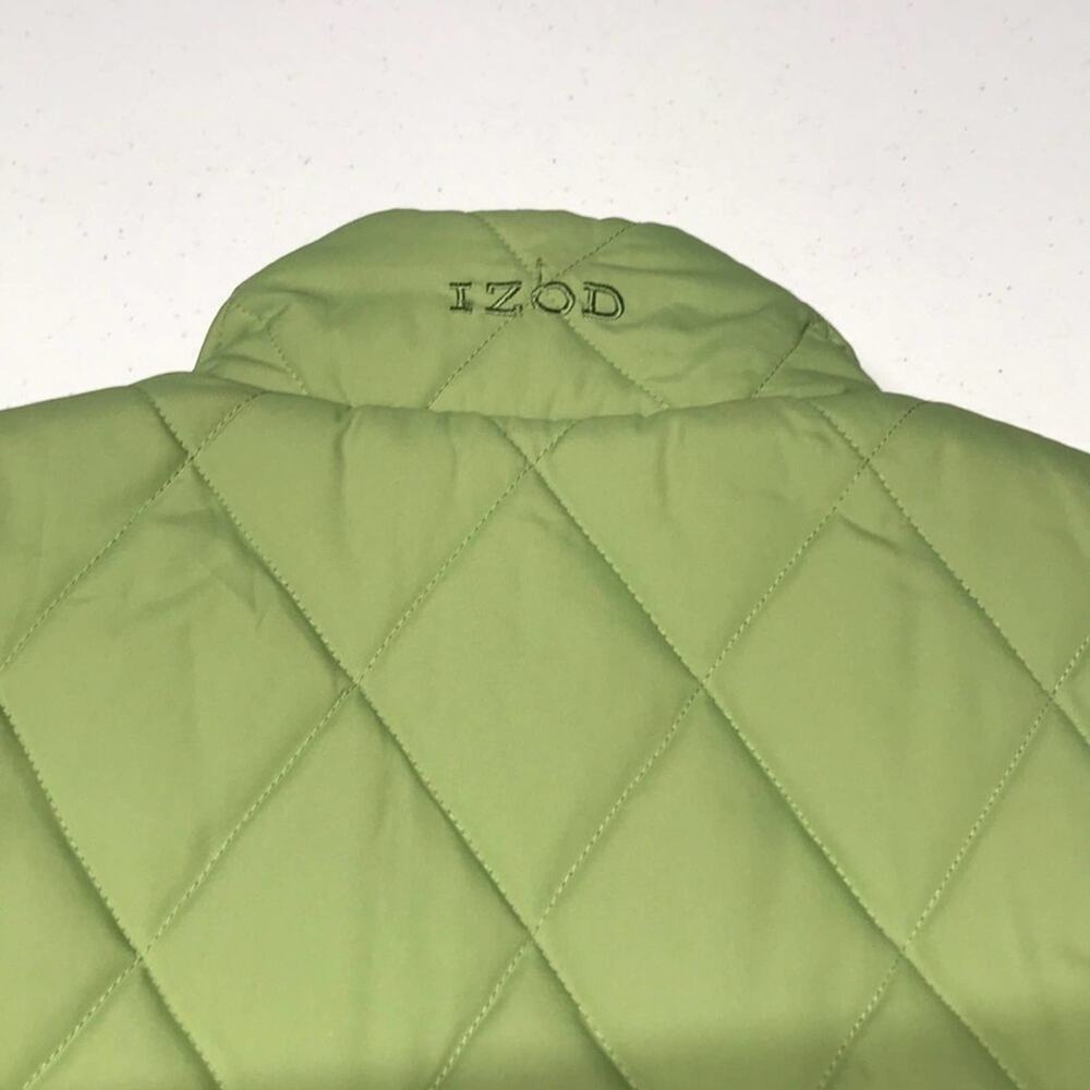 IZOD Women’s XS Lime Green Puffy Vest - REVERSIBLE - Picture 3 of 4